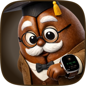 Professor Bean checking his Apple Watch timer